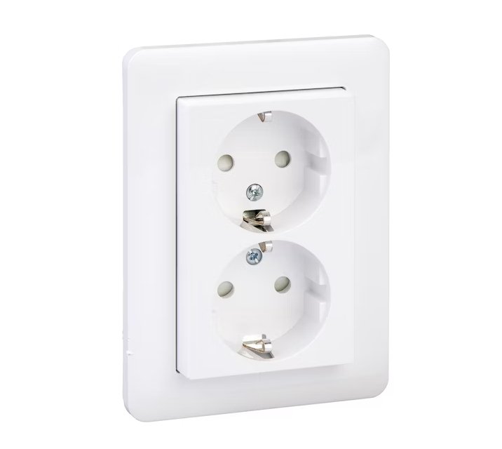 Pistorasia Schneider Electric Keskiölevyllä Maadoitettu Valkoinen 5 kpl - KarelianStore