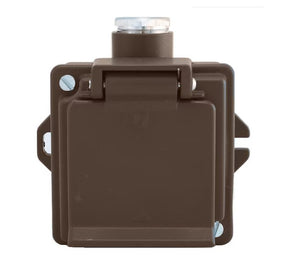 Pistorasia Selcast 1-osainen 16A IP44 1xPK16 Silum Ruskea - KarelianStore