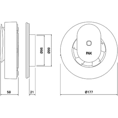 Puhallin Pax Calima mobiiliohjauksella - KarelianStore