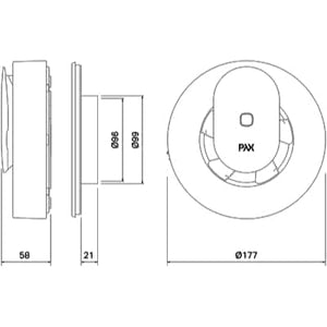 Puhallin Pax Calima mobiiliohjauksella - KarelianStore