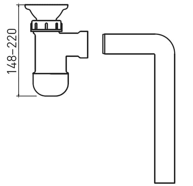 Pullovesilukko Onnline P10 jäykällä poistoputkella - KarelianStore