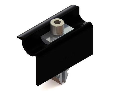 PV Kattokiinnike Orima Easy Rail Päätykiinnike 30-40mm Musta 8kpl - KarelianStore