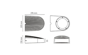 Pylväsasennuskiinnike Sg Fevik D48- 60 mm Grafiitti - KarelianStore
