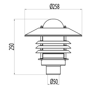 Pylväsvalaisin Ensto Averia AVG01AP IP44 75W Pronssi - KarelianStore