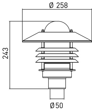 Pylväsvalaisin Ensto Averia AVG01GH IP44 75W E27 Grafiitti - KarelianStore