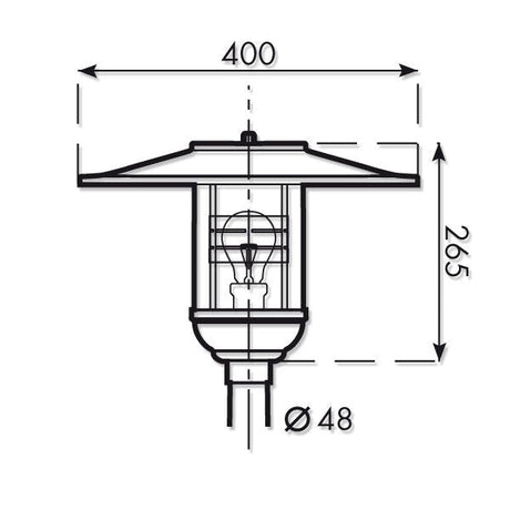 Pylväsvalaisin Karlux Talas IP23 100W E27 Harmaa - KarelianStore