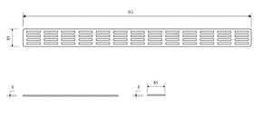 Ritilä Unidrain 1605 Stripe 700mm Harjattu - KarelianStore