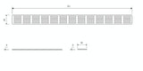 Ritilä Unidrain 1605 Stripe 900mm Harjattu - KarelianStore