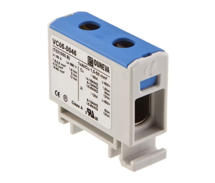 Riviliitin Ouneva OTL 1x AI Cu 1.5-50mm2 Sininen - KarelianStore