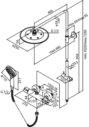 Sadesuihku Damixa Silhouet Kromi 57954.30 - KarelianStore