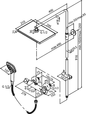 Sadesuihku Damixa Slate 57921.30 - KarelianStore