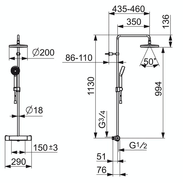 Sadesuihkuhana Oras 7402 Nova Käsisuihku 1-T 95 mm - KarelianStore