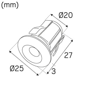 Saunavalaisin Hide-a-Lite Heatline IP44 6x20lm 3.8W 2700K - KarelianStore