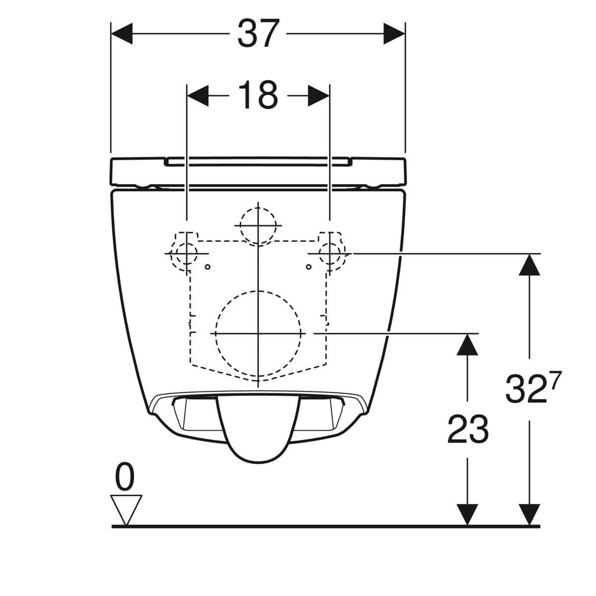 Seinä-WC Geberit ONE TURBOFLUSH istuinkannella - KarelianStore