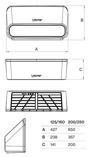 Seinäelementti Vilpe IO INTAKE 200/250 Punainen - KarelianStore