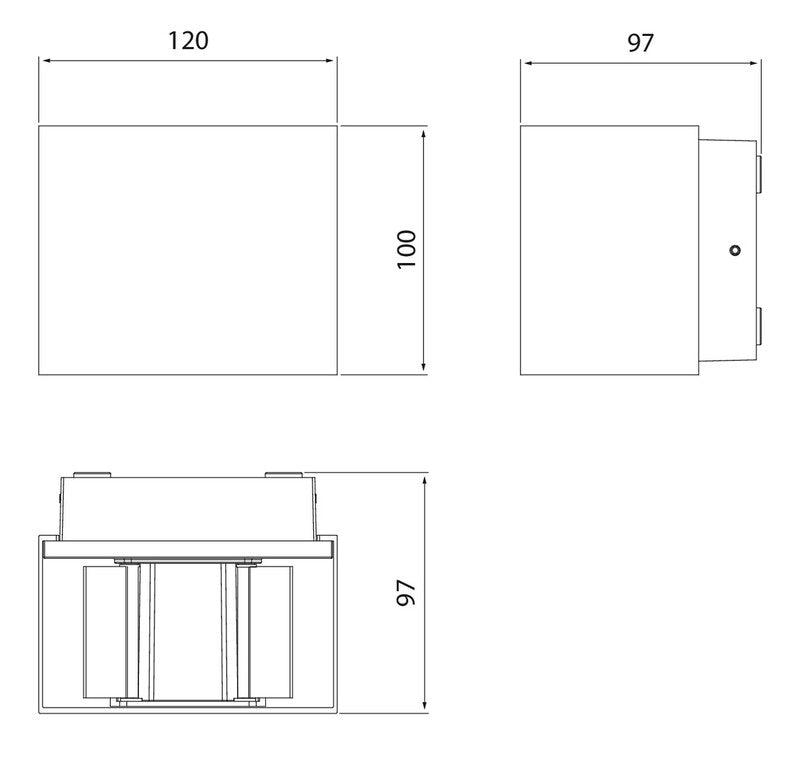 Seinävalaisin Airam Brick Double IP65 3000K Grafiitti - KarelianStore