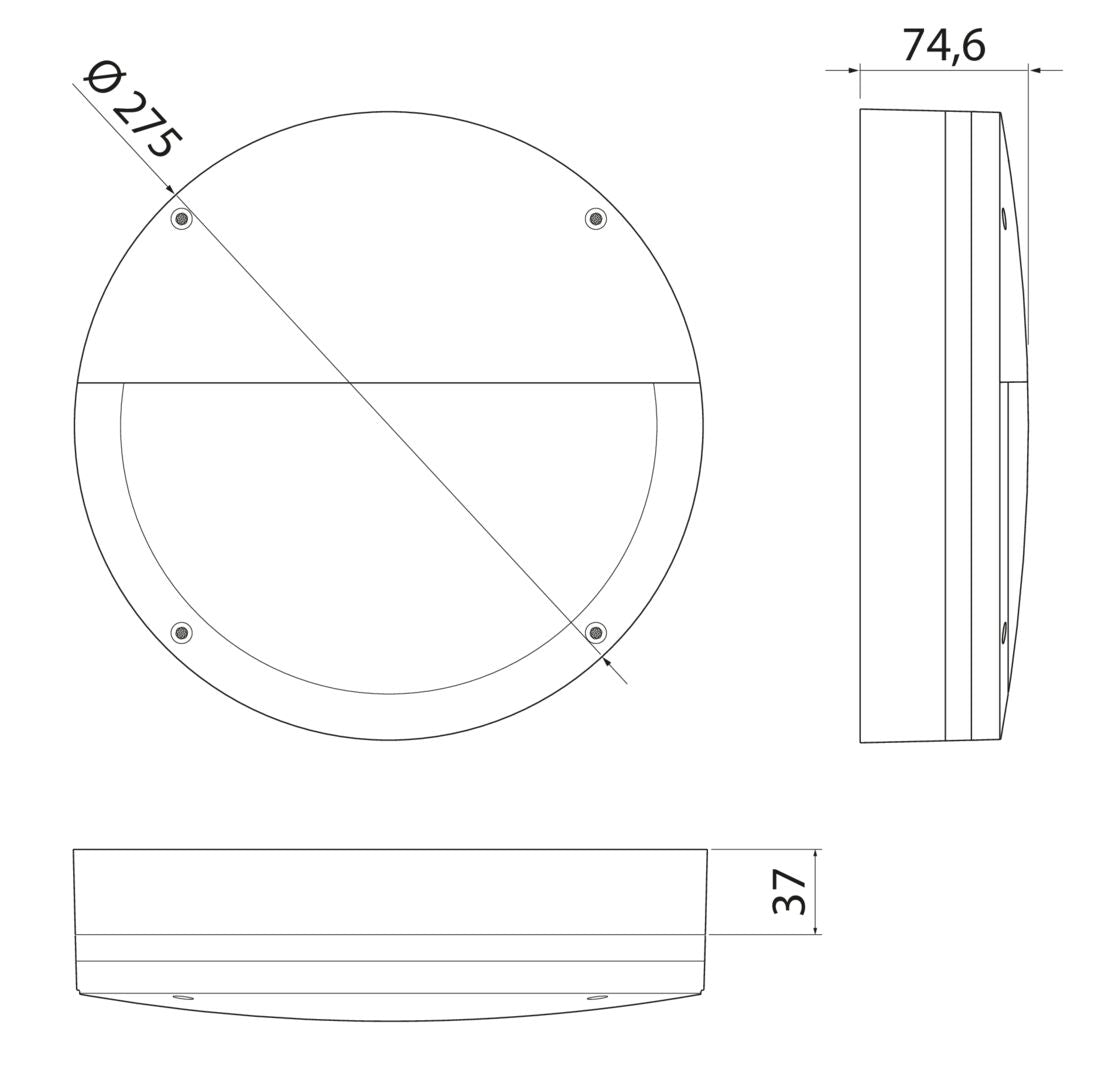 Seinävalaisin Airam Halo Eye IP65 14W Antrasiitti - KarelianStore