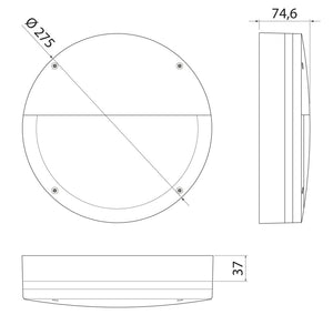 Seinävalaisin Airam Halo Eye IP65 14W Antrasiitti - KarelianStore