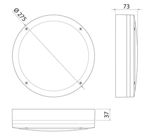 Seinävalaisin Airam Halo IP65 14W Antrasiitti - KarelianStore