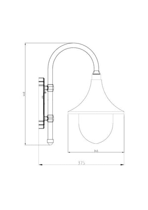 Seinävalaisin Airam Kartano Trumpet IP44 E27 100W - KarelianStore