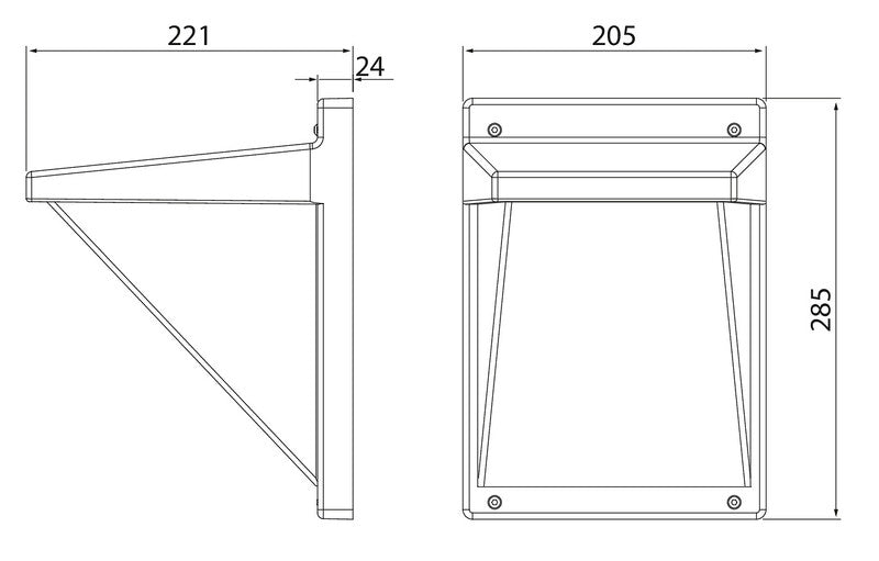 Seinävalaisin Airam Vino Duo IP65 19W Musta - KarelianStore