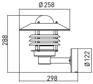 Seinävalaisin Ensto Averia AVG03GH IP44 75W Grafiitti - KarelianStore