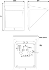 Seinävalaisin Ensto Ulko AVR8 IP44 9W Led 4517008 - KarelianStore