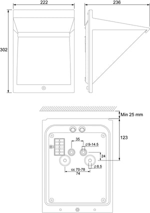 Seinävalaisin Ensto Ulko AVR8 IP44 9W Led 4517008 - KarelianStore