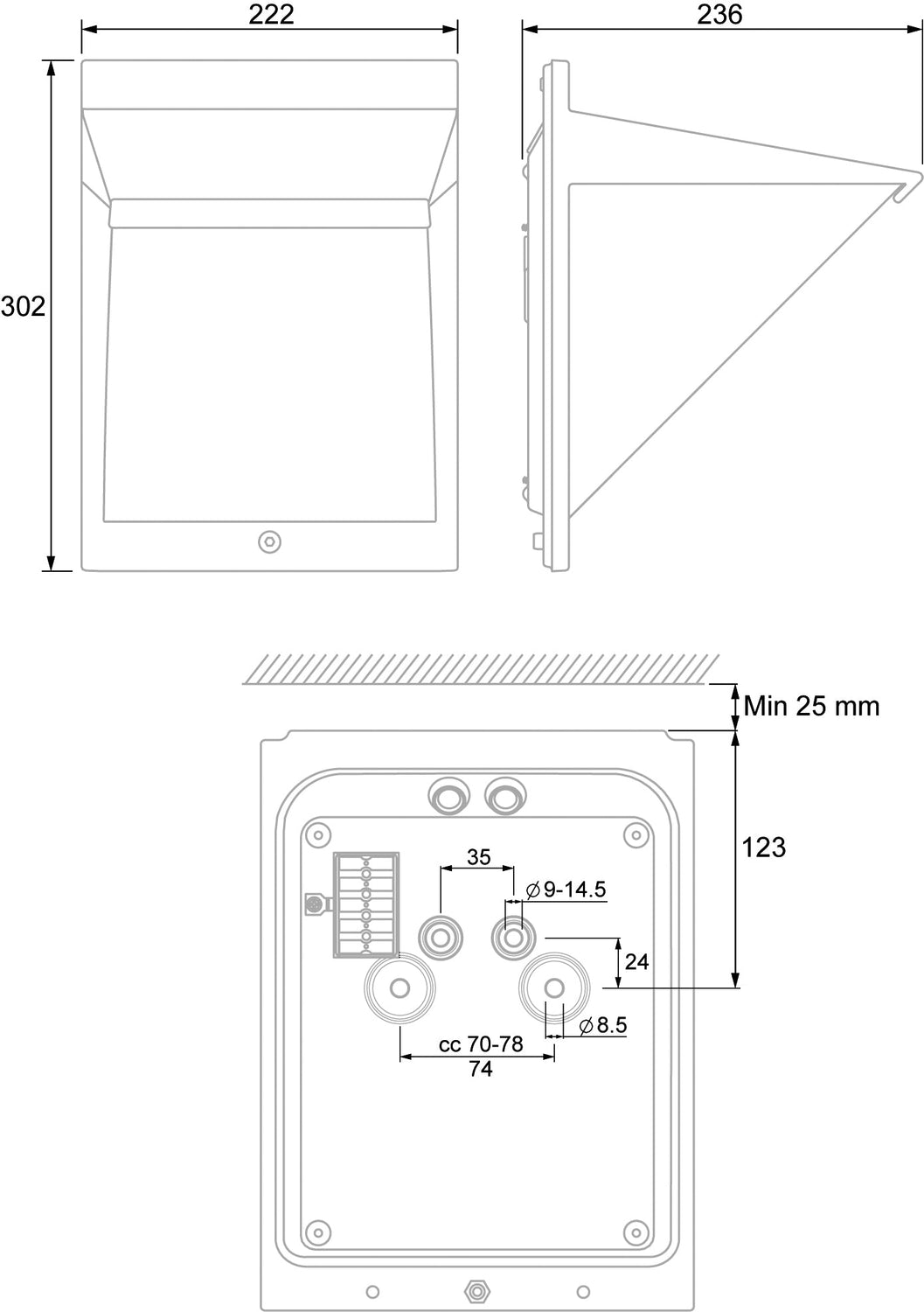 Seinävalaisin Ensto Ulko AVR8 IP44 Led 4517002 - KarelianStore