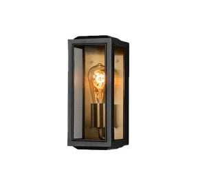 Seinävalaisin Konstmide Carpi 7348-758 IP44 E27 Musta Messinki - KarelianStore