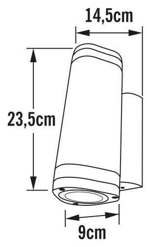 Seinävalaisin Konstmide Modena 7512-250 IP44 Valkoinen GU10 - KarelianStore