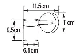 Seinävalaisin Konstmide Modena 7534-750 IP44 4W Musta - KarelianStore