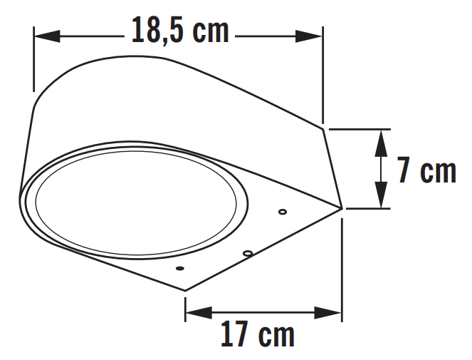 Seinävalaisin Konstmide Teramo 7510-750 E27 Musta - KarelianStore