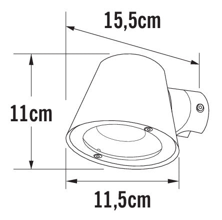 Seinävalaisin Konstmide Trieste Spot 7523-370 GU10 Antrasiitti - KarelianStore