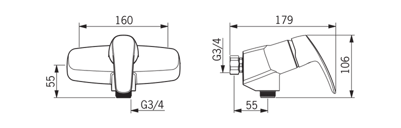 Suihkuhana Oras 1054 Safira 3/4 - KarelianStore