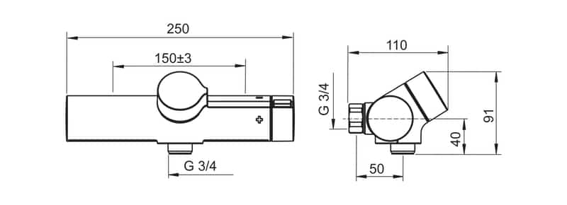 Suihkuhana Oras 7261 Oramix Pressostaatti - KarelianStore
