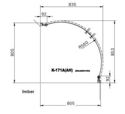 Suihkukulma a-collection Imber 80X80 - KarelianStore