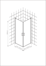 Suihkunurkka Opal 80x80 195 5mm Savulasi - KarelianStore