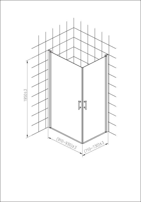 Suihkunurkka Opal 90x70 195 5mm Kirkas lasi - KarelianStore