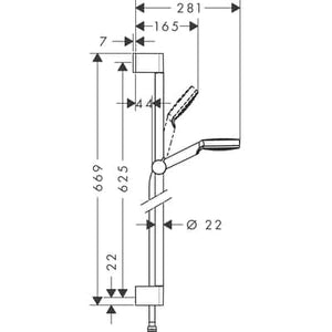 Suihkusetti Hansgrohe 26533400 Crometta 1jet 65cm - KarelianStore