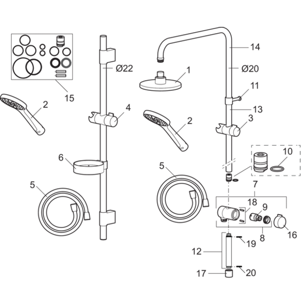 Suihkusetti Mora Cera S5 130316 - KarelianStore