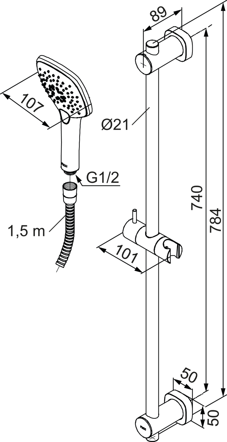 Suihkusetti Mora LionX Musta - KarelianStore