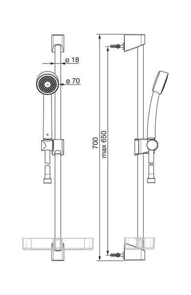 Suihkusetti Oras 530 Apollo Eco Kromi - KarelianStore