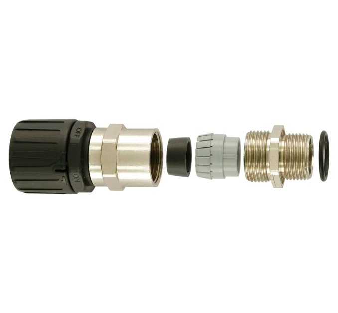 Suojaletkuliitin Flexicon Muovi HF FPA16-BM20-CGB Musta - KarelianStore