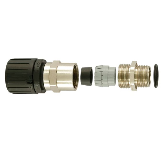 Suojaletkuliitin Flexicon Muovi HF FPA28-BM25-CGB Musta - KarelianStore