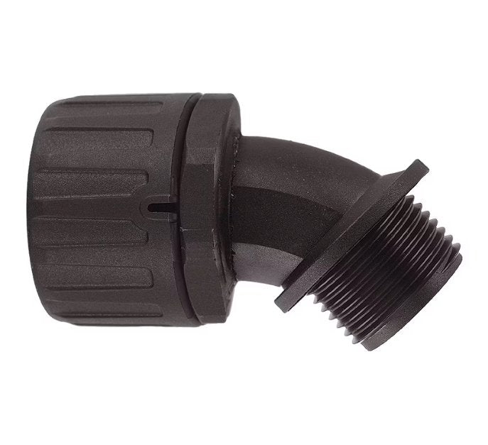 Suojaletkuliitin Flexicon Muovi HF FPA34-M32-45B Musta - KarelianStore