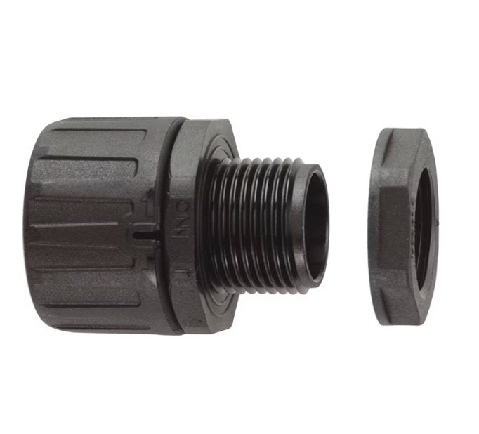 Suojaletkuliitin Flexicon Muovi HF FPA34-M32B Musta - KarelianStore