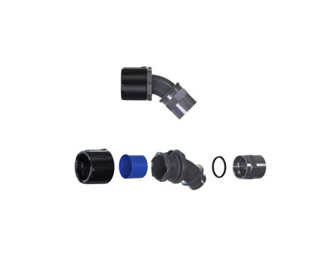 Suojaletkuliitin Flexicon Muovi HF FPAU34-BFM35-45B Musta 10kpl - KarelianStore