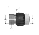 Suoraliitin Sanipex MT GF Kompo SK 40x1 1/4 PM - KarelianStore