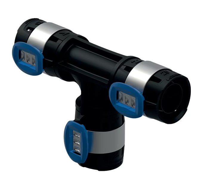 T-haaraliitin Geberit Flowfit Kompo 20x20x20 PPSU - KarelianStore